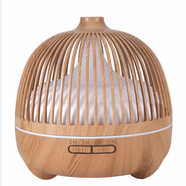 Birdcage Wood Grain Aromatherapy Diffuser Ultrasonic Smart Home Appliance Hollow Aromatherapy Essential Oil Humidifier
