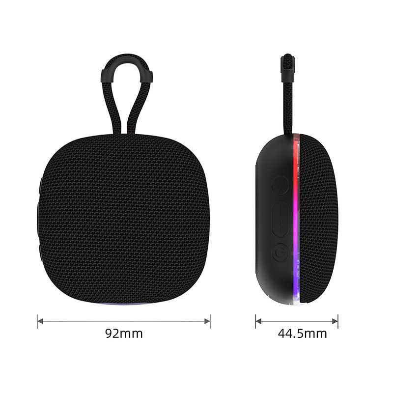 HS-BTQ9 Colorful Cloth Bluetooth Speaker Portable Handheld Outdoor Wireless Card Insert TF Heavy Bass Mini Speaker