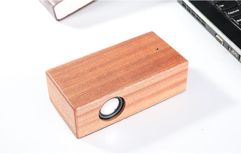 Solid Wood Smart Bluetooth Speaker Mini Portable Induction Small Speaker Wireless Resonance Subwoofer