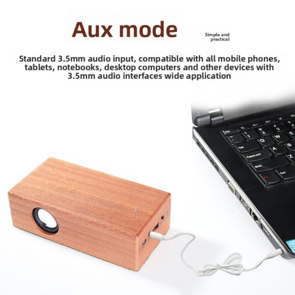 FYD-928 Solid Wood Smart Bluetooth Speaker Mini Portable Induction Small Speaker Wireless Resonance Subwoofer - 图片 3