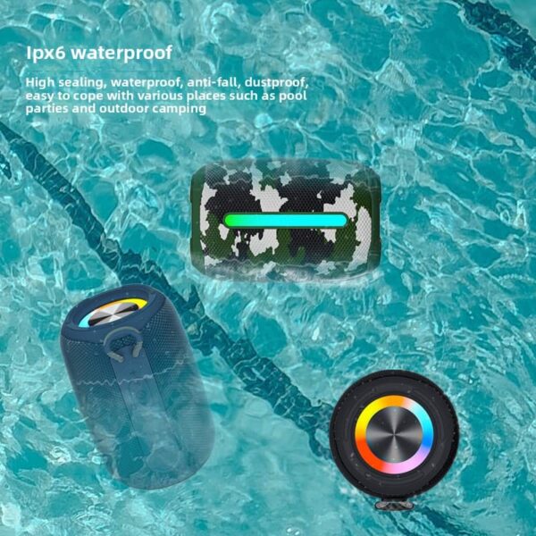 X12 Subwoofer Smart Speaker High Sound Quality Outdoor Party Mini Speaker Colorful Lights Waterproof Bluetooth Speaker - 图片 3