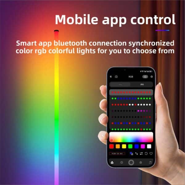 Atmosphere Floor Lamp Gaming Smart Color Changing WiFi Bluetooth RGB Live Streaming Room Living Room LED Sound Pickup Corner Lamp - 图片 3