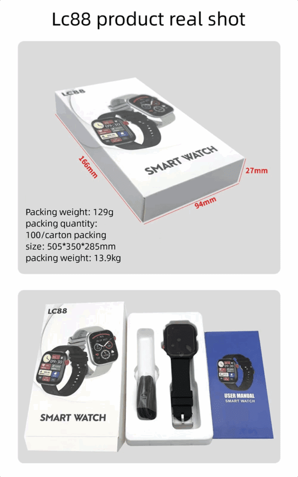 S9 Ultra2 Bluetooth Call Bracelet Men's LC88 Sports Smart Watch - 图片 5