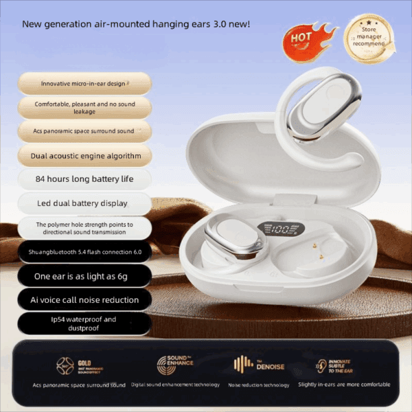 GT735Y High Sound Quality Bluetooth 5.4 Smart In-Ear Comfortable Long Battery Life Wireless Universal - 图片 3