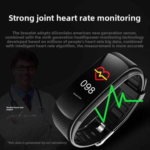 C5S Smart Bracelet Color Screen Bluetooth Sports Heart Rate Blood Pressure Sleep Sedentary Alarm Clock Step Watch - 图片 4