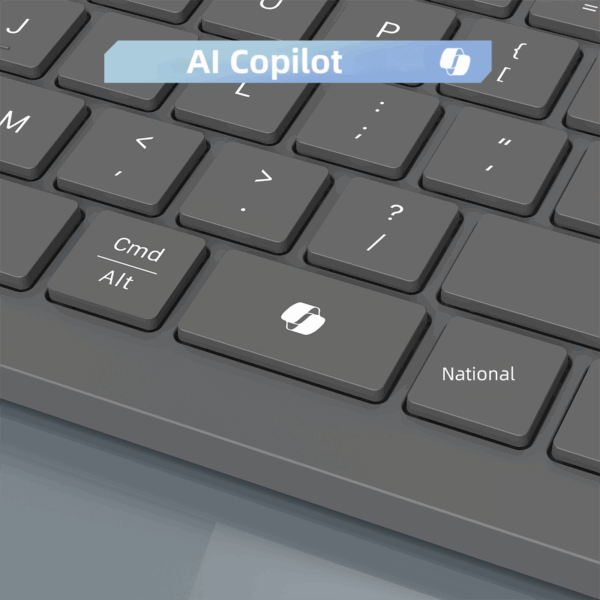 Bluetooth Dual-Mode Ultra-Thin Office Keyboard with AI Function Keys Rechargeable Tablet Computer Wireless Silent Business Keyboard - 图片 2