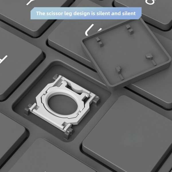 Bluetooth Dual-Mode Ultra-Thin Office Keyboard with AI Function Keys Rechargeable Tablet Computer Wireless Silent Business Keyboard - 图片 3