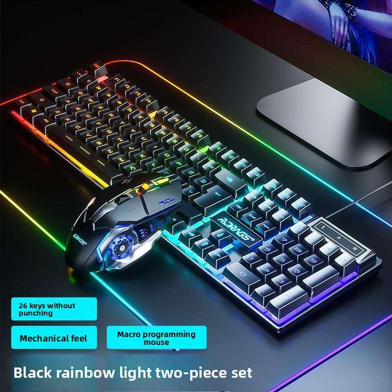 Mechanical Keyboard Mouse Set True E-Sports Gaming Business Silent Laptop Desktop Computer