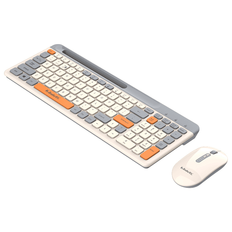 K100 Bluetooth Dual Mode Wireless Keyboard Chocolate Thin Desktop Computer Notebook Office Business Portable
