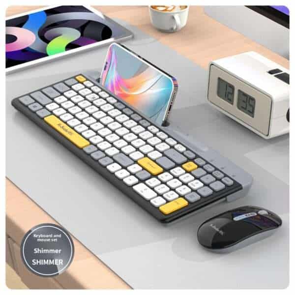 K100 Bluetooth Dual Mode Wireless Keyboard Chocolate Thin Desktop Computer Notebook Office Business Portable - 图片 6